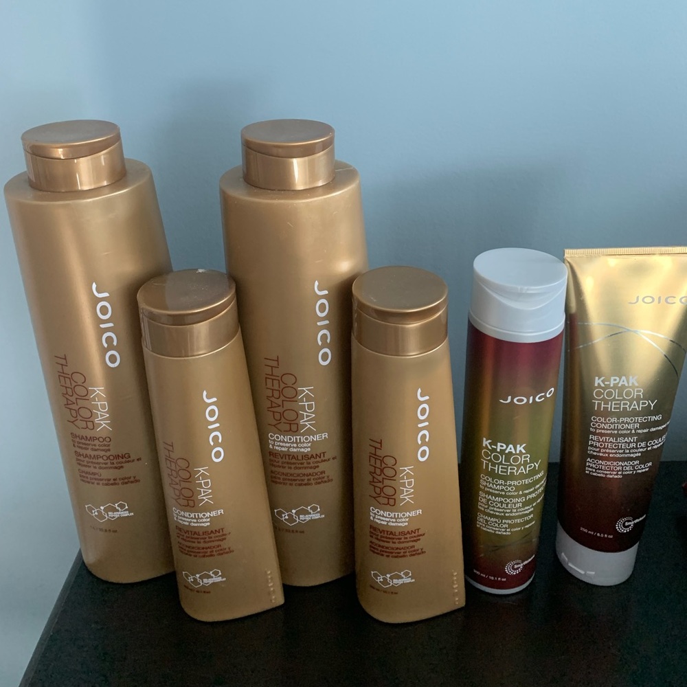 Lot of JOICO k-PAK color therapy shampoo and conditioner